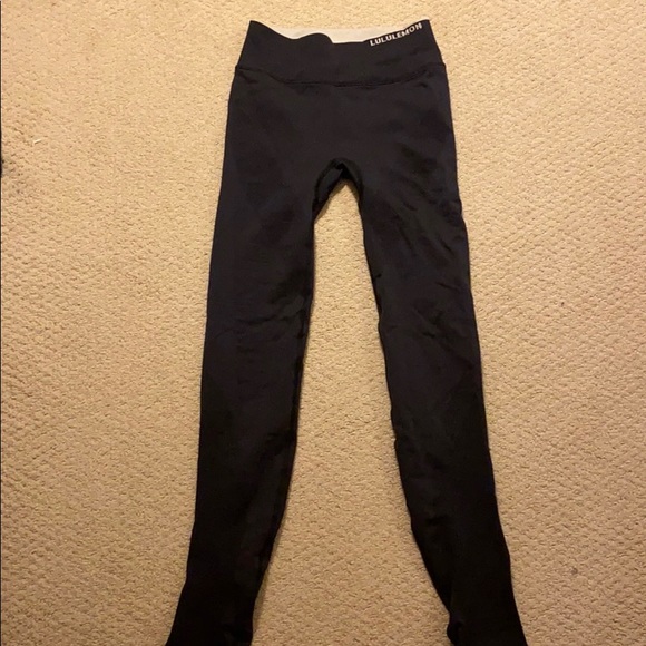 Womens lululemon black seamless leggings - Picture 1 of 3